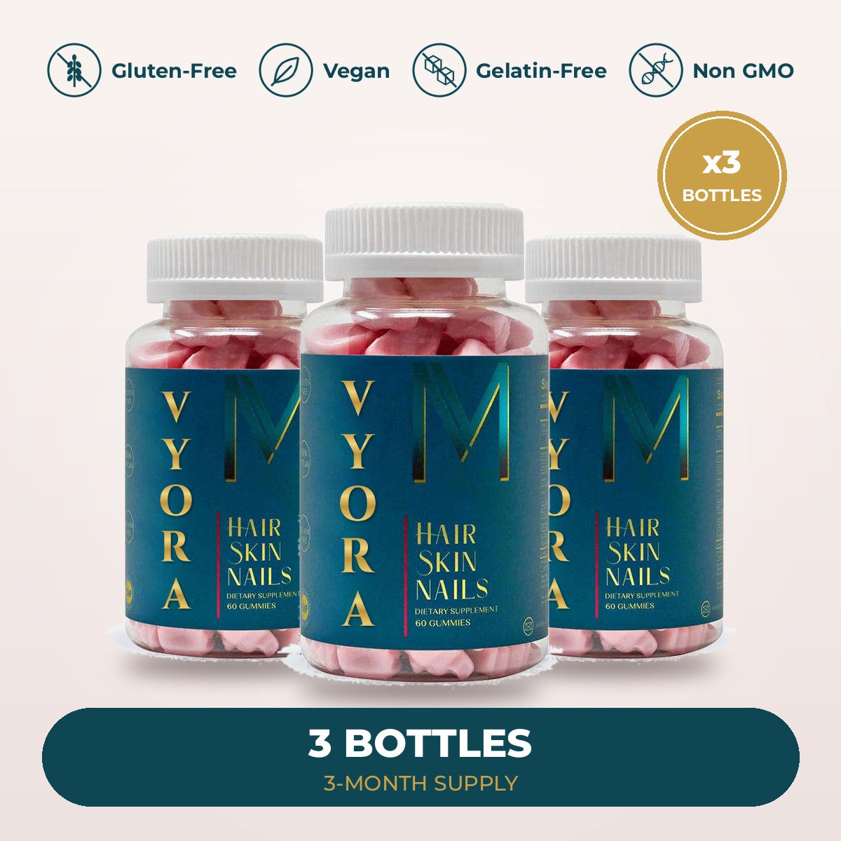 Hair, Skin & Nails Vitamin Gummies