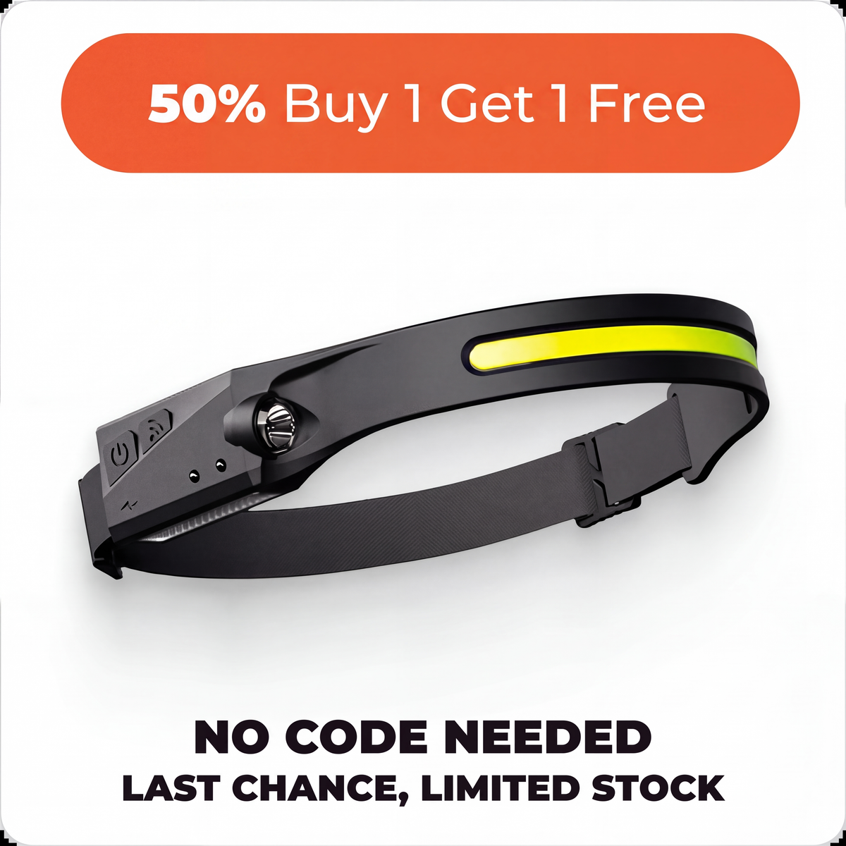 LED Wide-Beam Rechargeable Headlamp