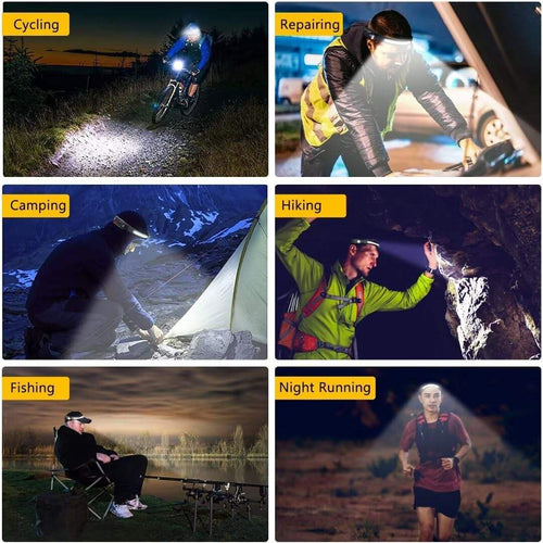 LED Wide-Beam Rechargeable Headlamp